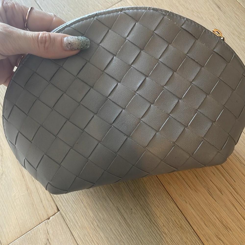Bottega makeup bag grey like new